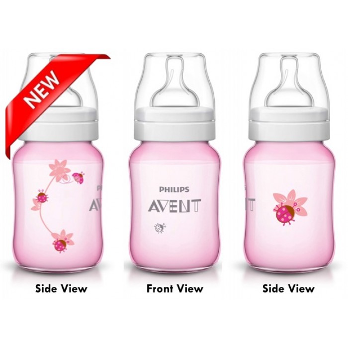 Avent bottles pink flowers hot sale