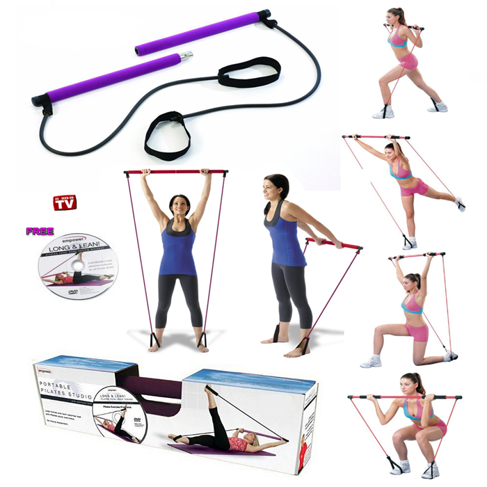 Buy Portable Pilates Studio Fitness Exercise Equipment (Purple) Online