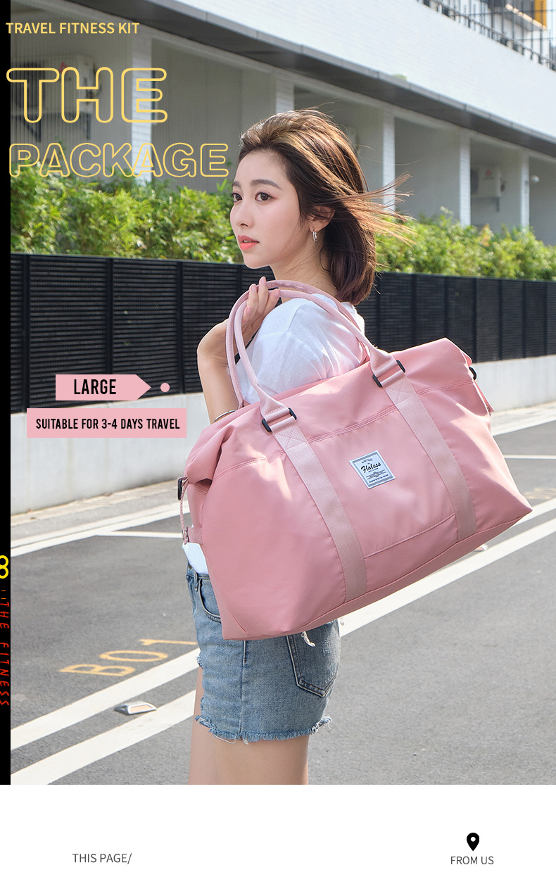 Buy Gym Floless Bag Outdoor Duffel 4093 (Pink) Online | eRomman