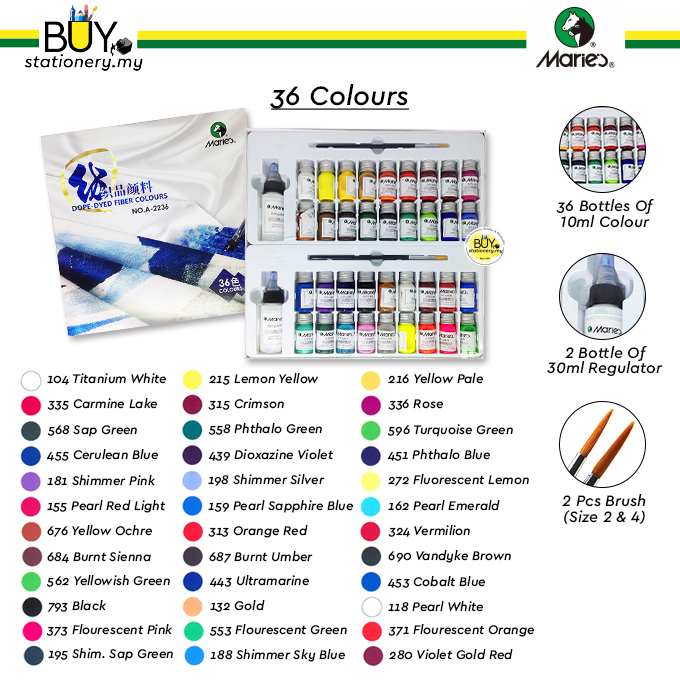 Buy Marie’s Dope Dyed Fiber Colours 12s/18s/24s/36s eRomman