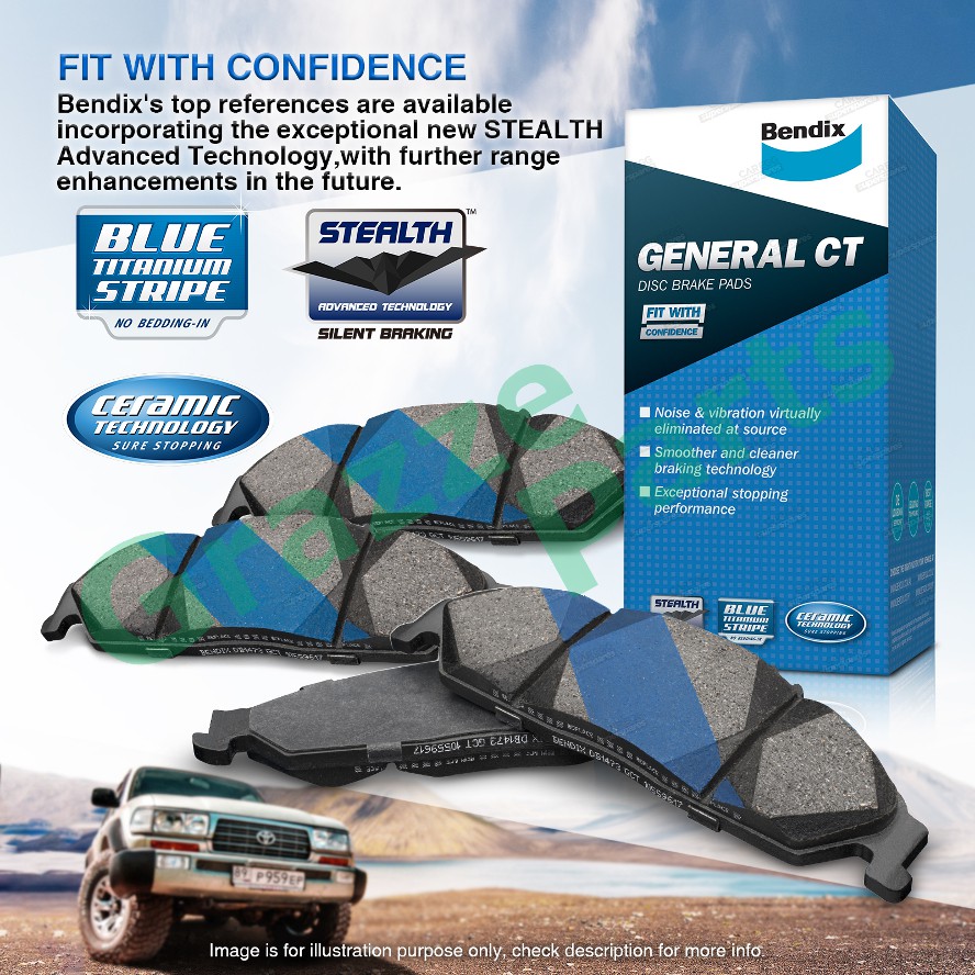 Buy Bendix General CT Disc Brake Pad Front for DB1346 Toyota 4 Runner LN130 NV130 Hilux KZN130G LN130G VN130G eRomman