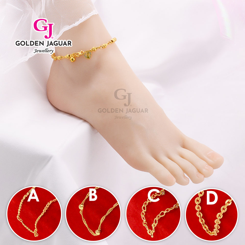 Buy Gj Jewellery Emas Korea Woman Anklet Gila Gila Love Gold Eromman