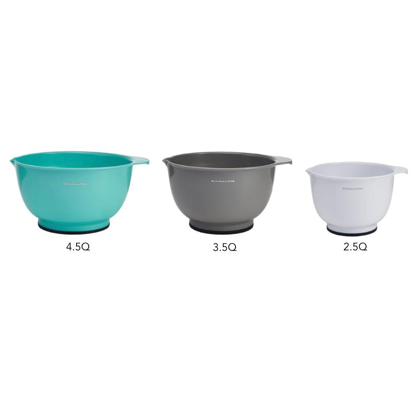KitchenAid Classic Set of 3 Mixing Bowls 