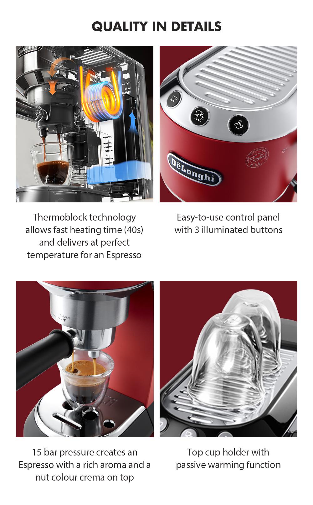 Buy Delonghi Dedica Style Pump Espresso Ec685 R Red Eromman