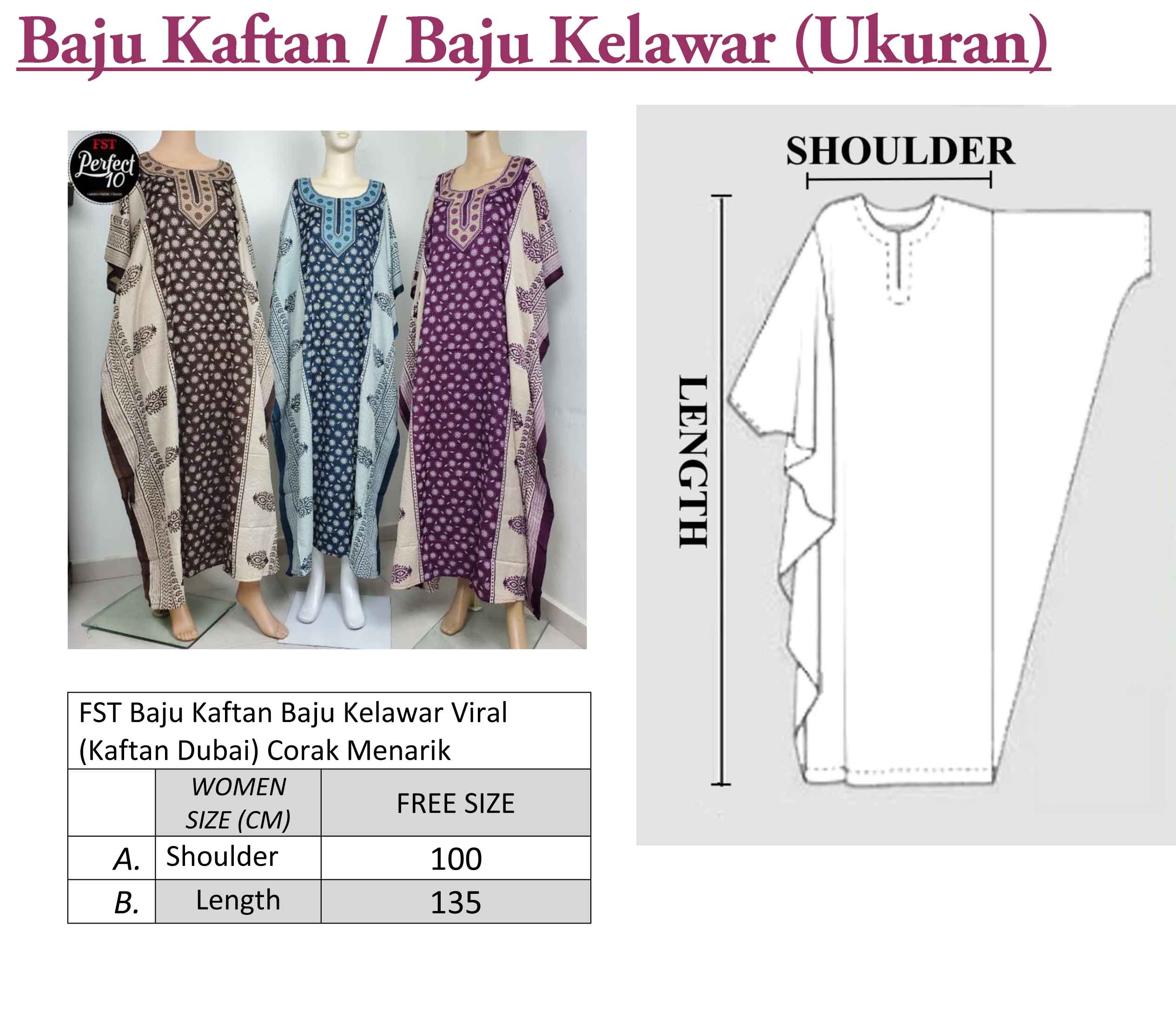 Baju kaftan viral