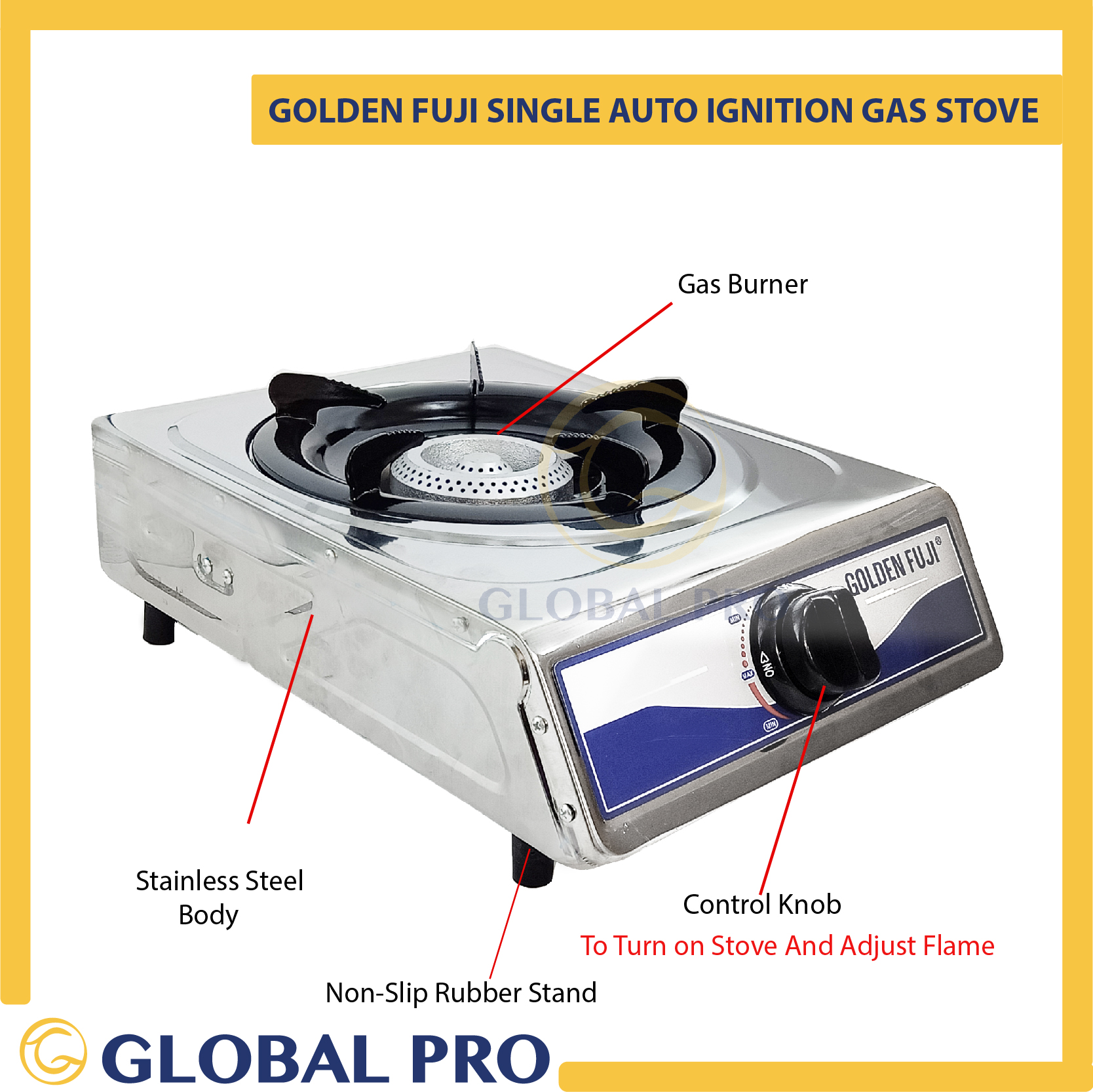 Buy Golden Fuji Single Auto Ignition Gas Stove /Dapur Gas Ready Stock
