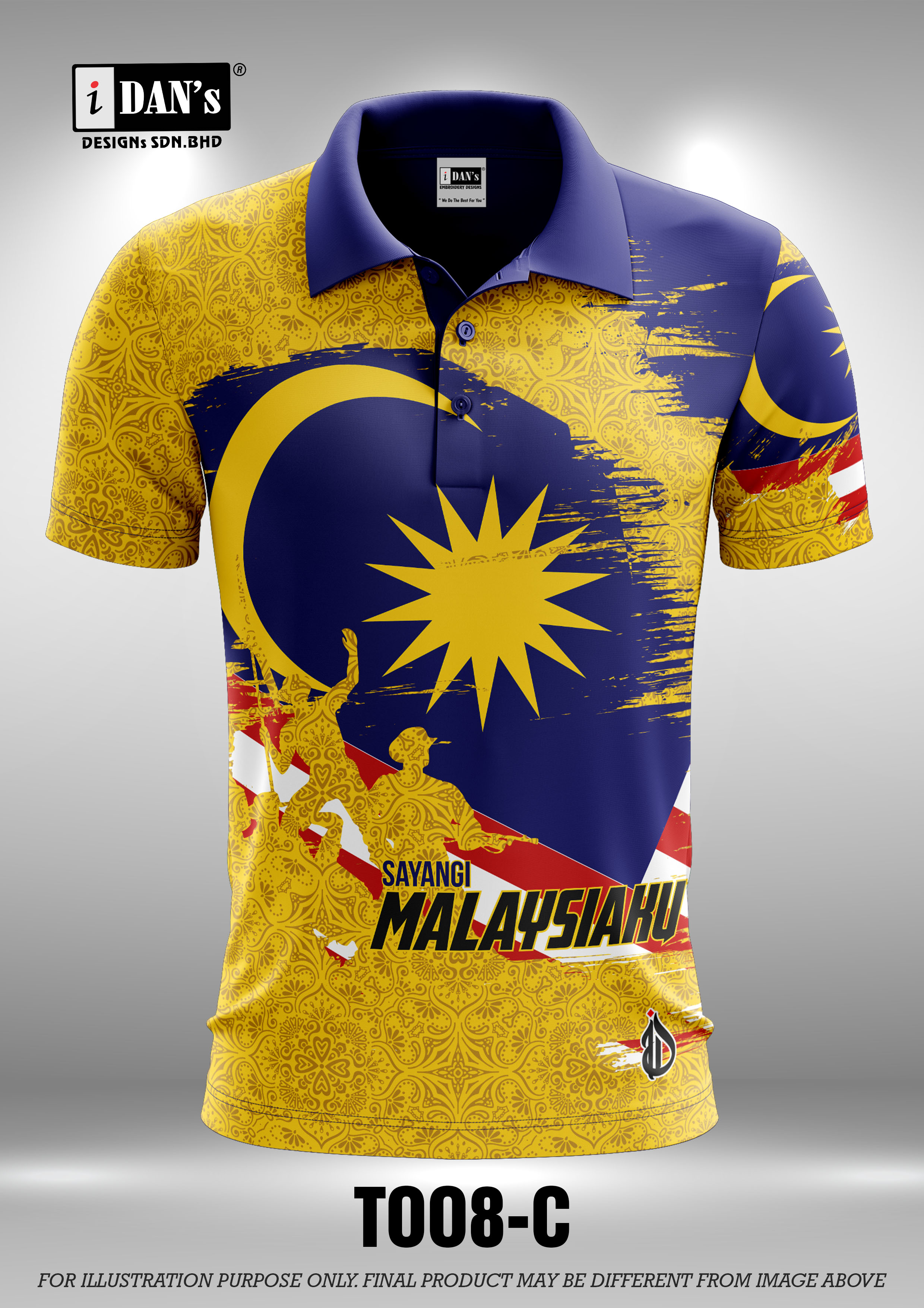 Buy T008 Batik Songket Sublimation Polo 