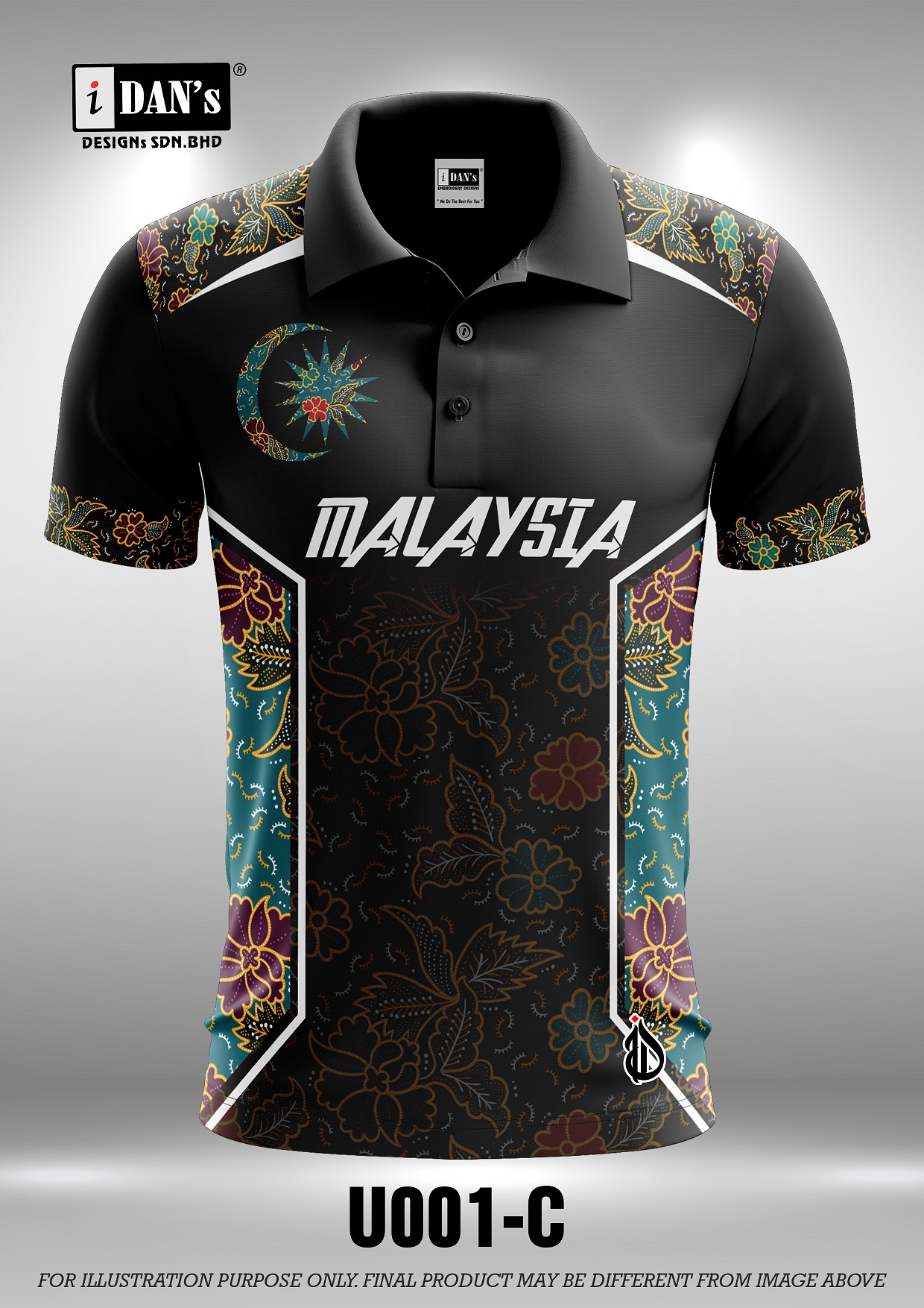 Buy U001 Batik Songket Sublimation Polo 
