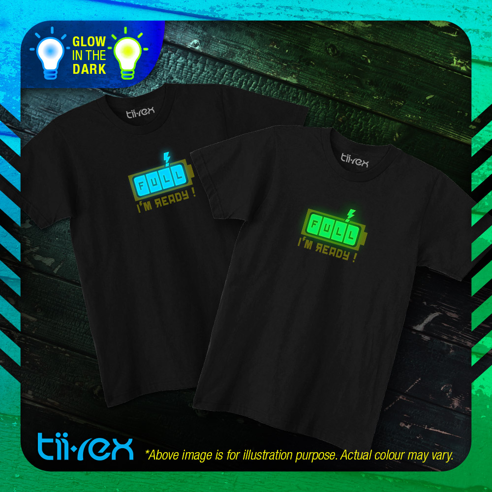 Buy Black Shirt Glow In Dark Round Neck 