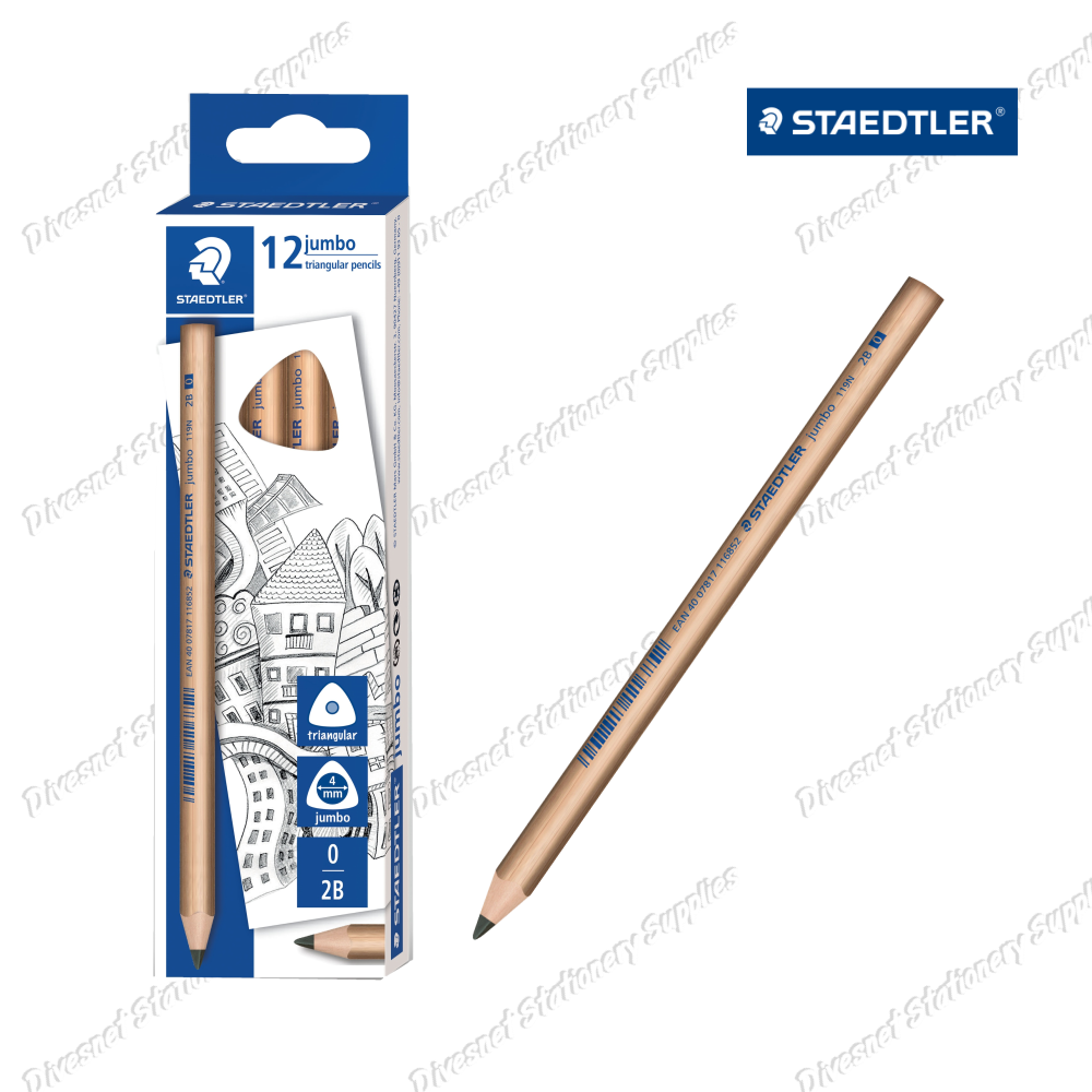 Home Living Stationery Writing Correction Supplies Staedtler 2b Pencil Jumbo Triangular 12 S 119n 2b Shop Online Best Products Eromman