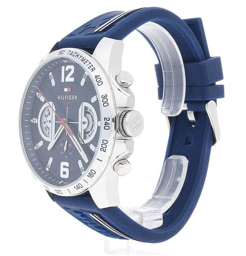 Tommy Hilfiger Watch Decker 1791474 Blue & Rose Gold Men's Watch