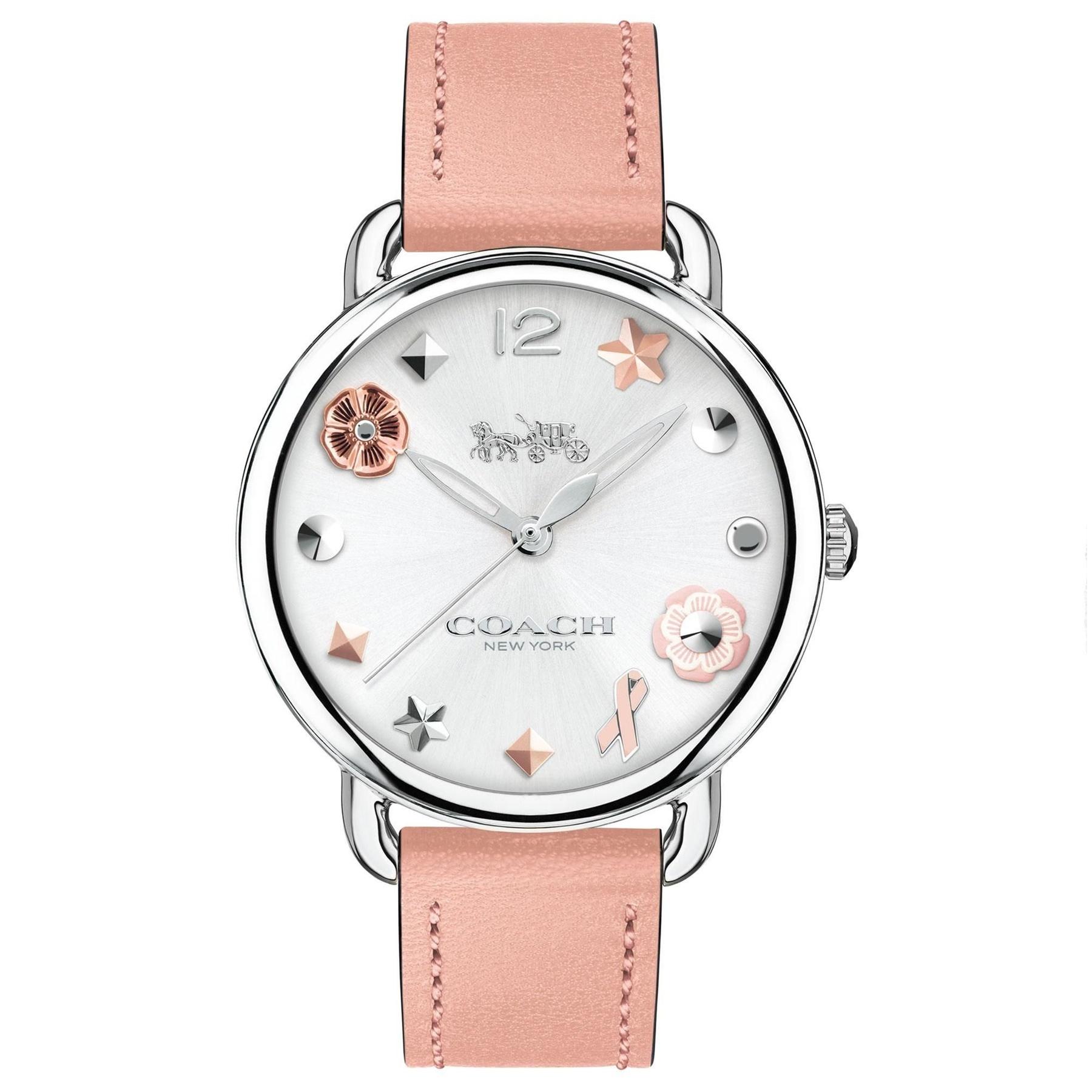 Buy Coach Women s Delancey Charm Leather Watch 14502799 Pink Dial eRomman