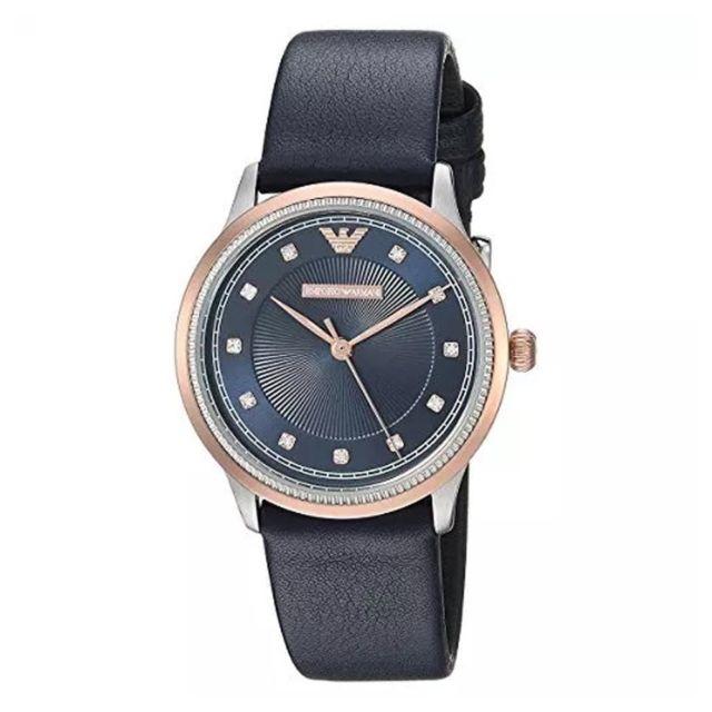 Buy Emporio Armani Women's Cuff Crystal Leather Watch | eRomman
