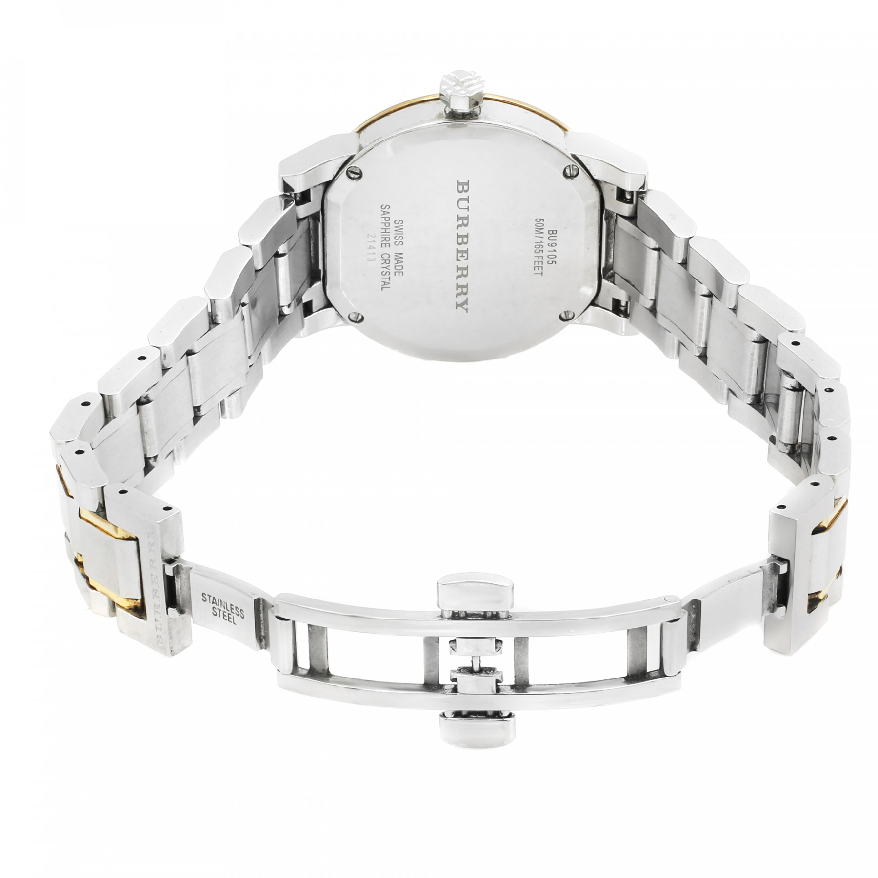 Buy Burberry Women s Heritage Check Dial Watch BU9105 Gold Tone