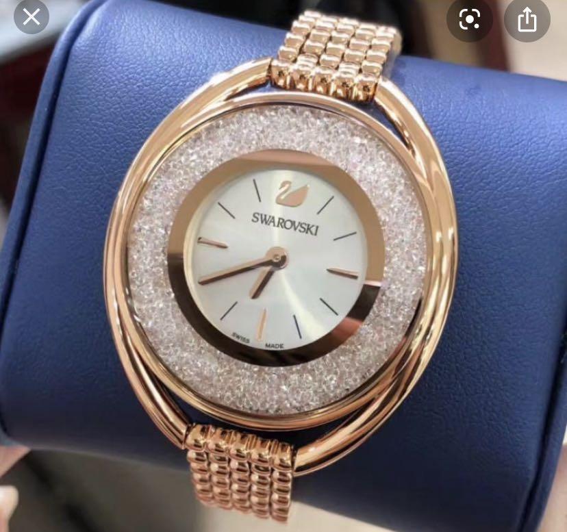Buy Swarovski Crystaline Watch Oval Tone Rose Gold eRomman