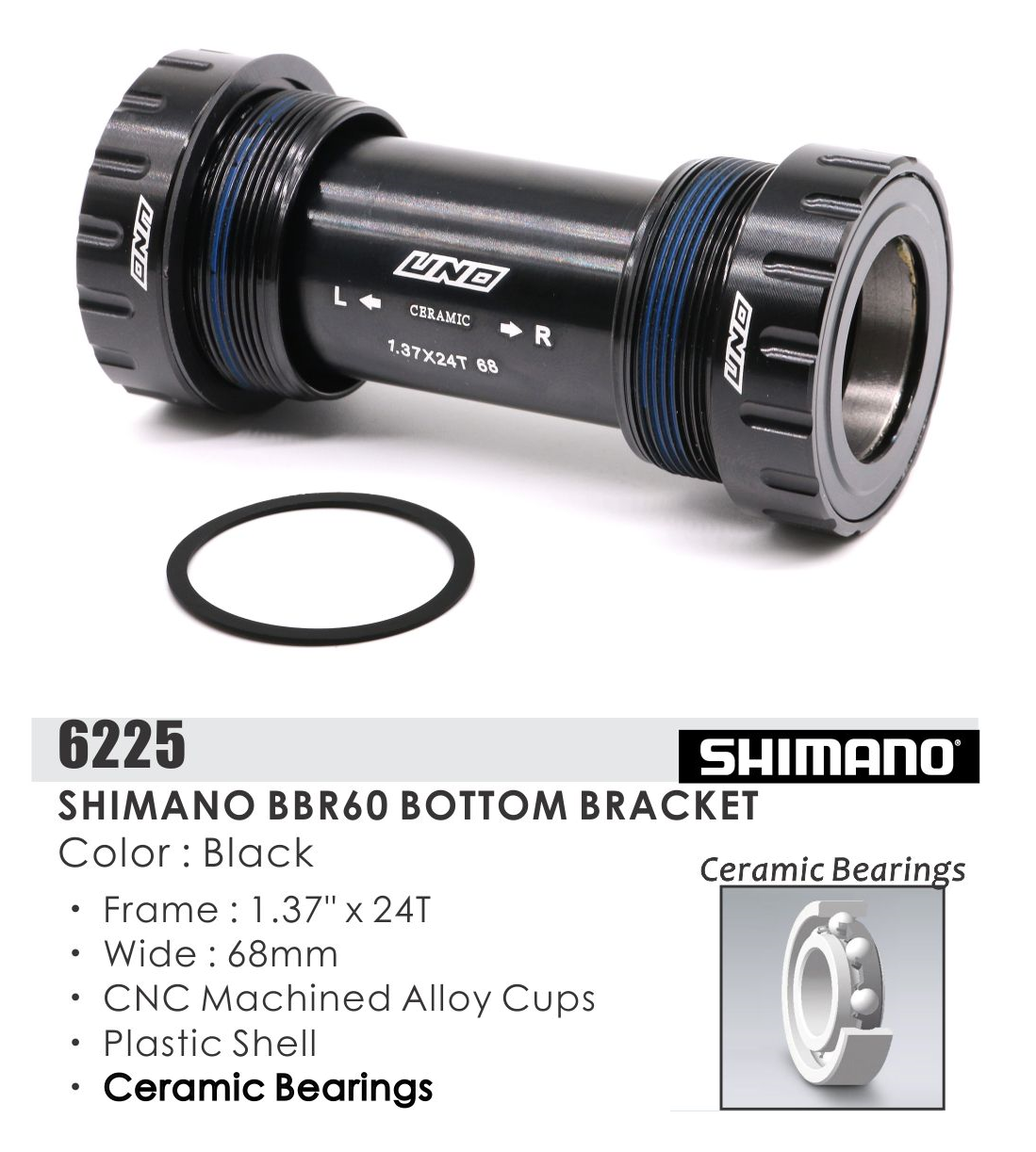 Buy Uno Bbr60 Bottom Bracket Adapter for Shimano Ceramic Bearings