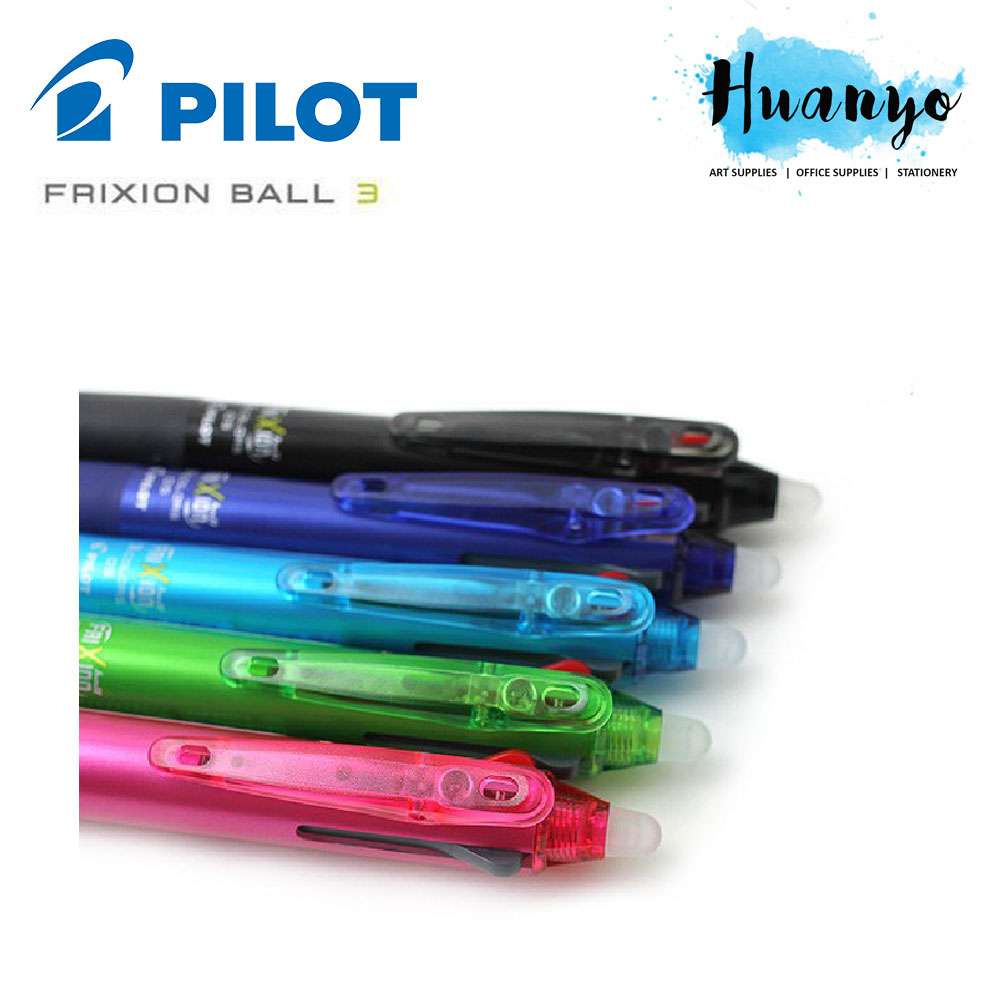 Pilot Frixion Ball 3 GEL Ink Erasable 3-color 0.5mm Ballpoint Pen Blue Body for sale online 