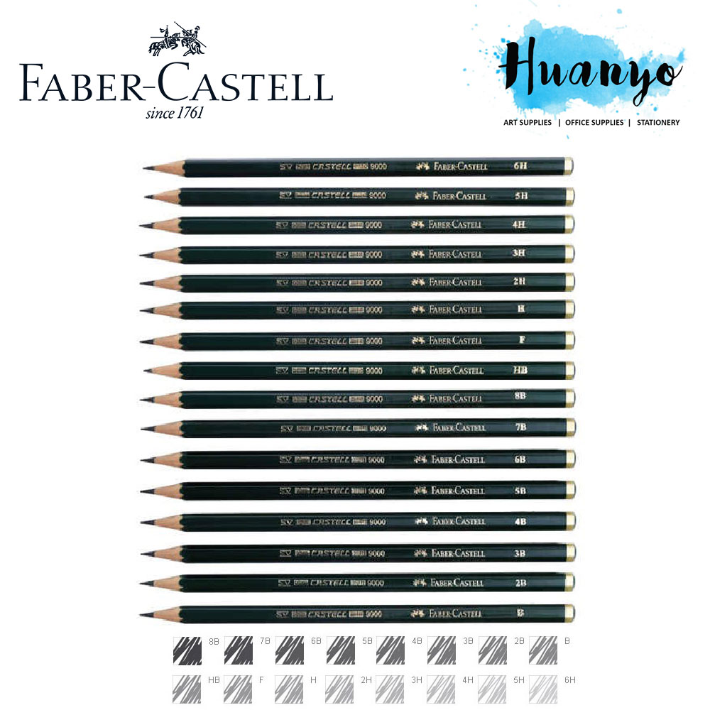 Home & Living :: Stationery :: Writing & Correction Supplies :: Charcoal &  Colored Pencils :: Faber-Castell 9000 Drawing Sketching Graphite Pencils  (Per pcs) [6H- 8B] - Shop Online Best Products