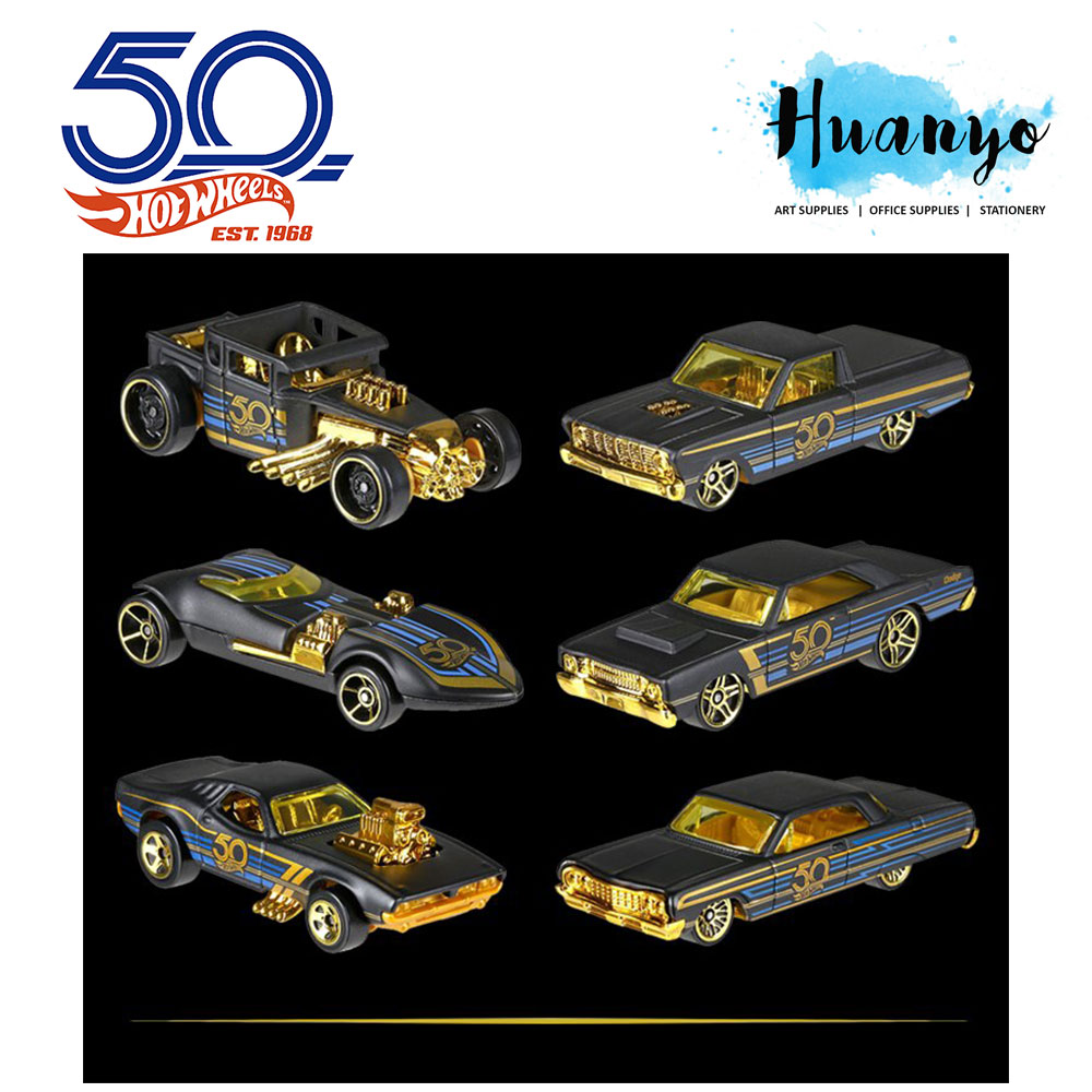 Hot Wheels 2018 50th Anniversary Black and Gold 7 Sets of 6 available. Updated