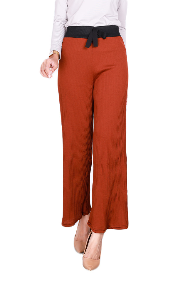 Buy Kime Black Tie Belt Straight Pants 