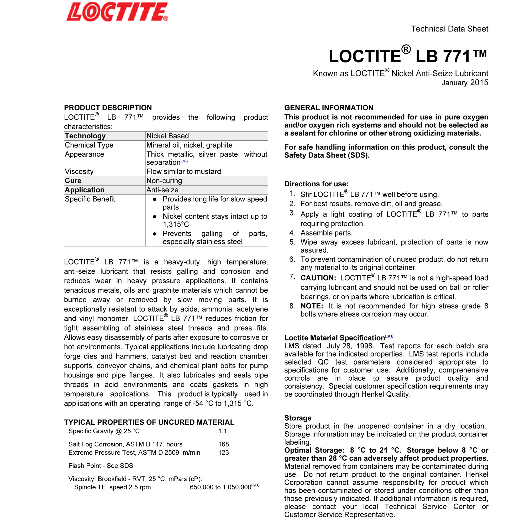 Home & Living DIY Hand Tools Loctite 77164 LB 771 Nickel Antiseize Lubricant 1LB
