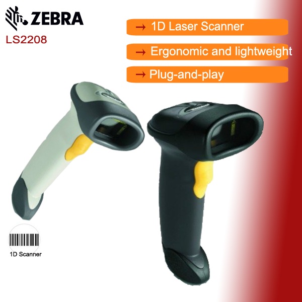Buy Zebra 1D Laser Scanner LS2208 Handheld Scanner eRomman