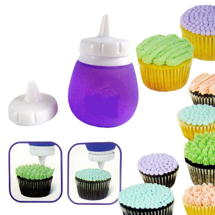Buy Silicone Cream Icing Chocolate Decorating Bottles (Purple) eRomman