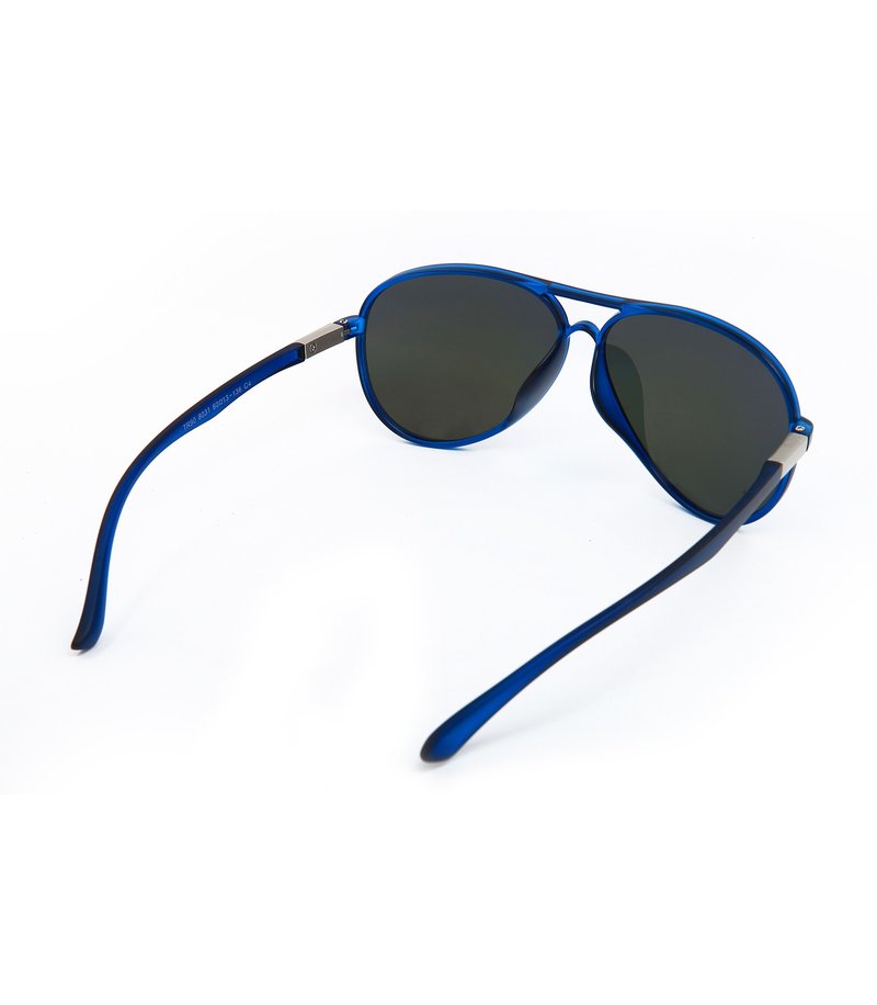 blue polarized aviator sunglasses