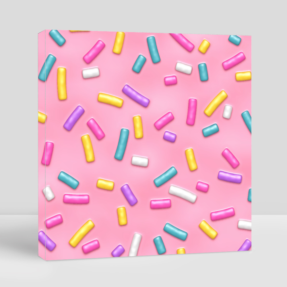 Buy Seamless Pattern of Pink Donut Glaze With Many Decorative Sprinkles ...