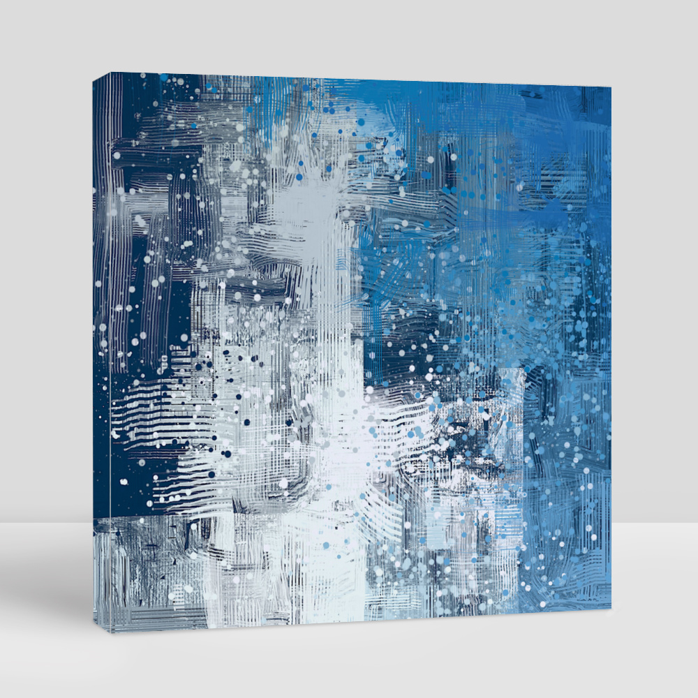 Buy Blue and White Abstract Painting eRomman