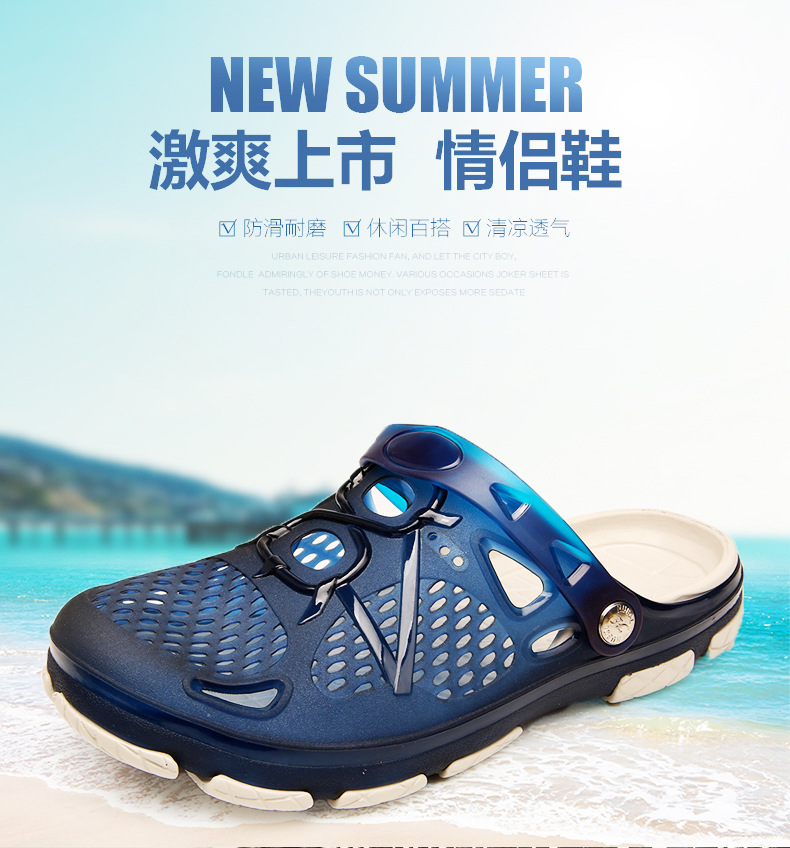 Afanda Mens Garden Clogs Anti-Slip Beach Shower Sandals Slip on Massage Outdoor Walking Summer Slippers for Men