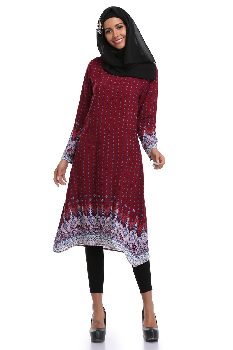 polka dot dress muslimah