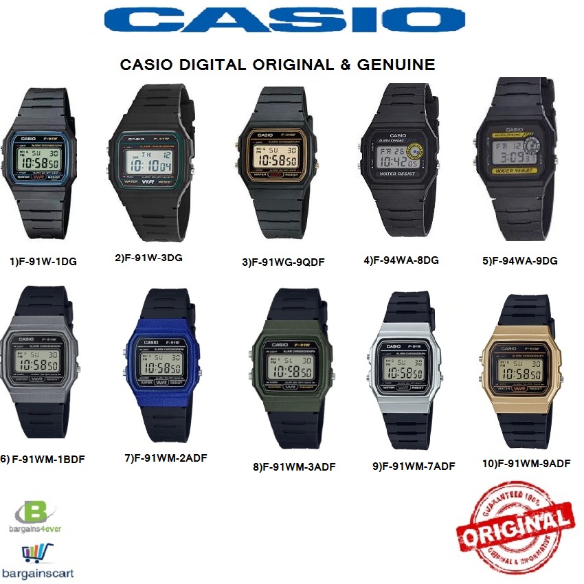 Casio sales f91 colours