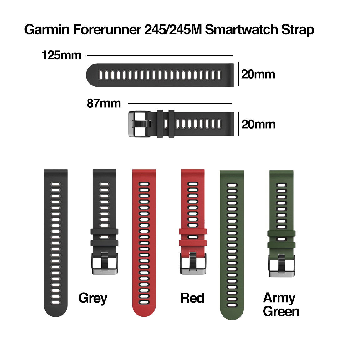 Garmin forerunner 245 online strap size