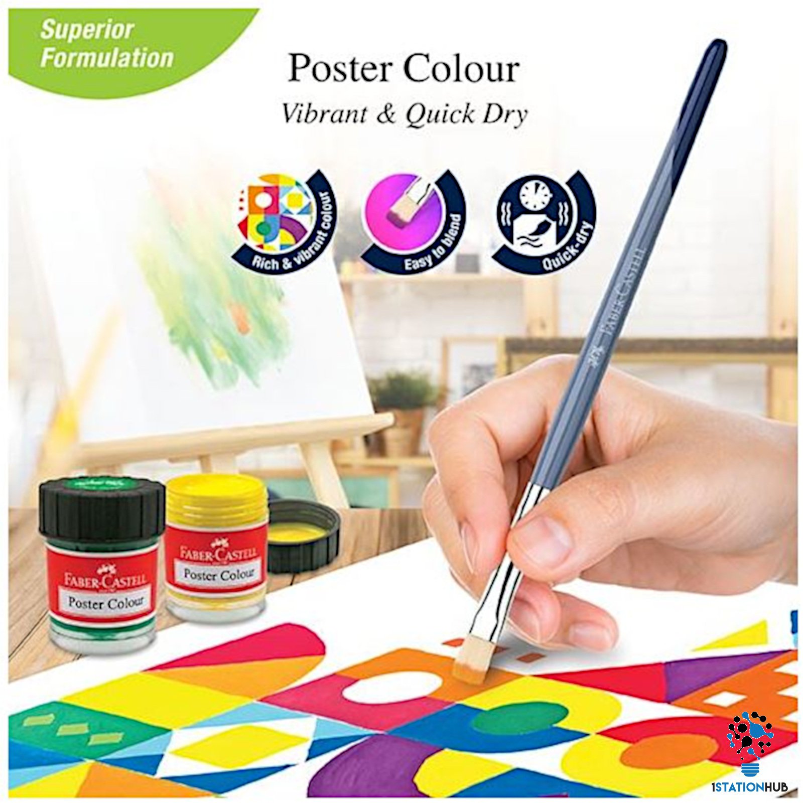 Buy Faber Castell 12 Poster Color Paint eRomman