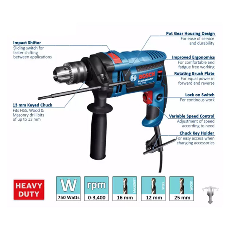 Buy Set Professional Hand Impact Drill BOSCH GSB Blow eRomman