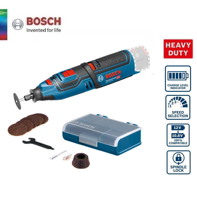 BOSCH GRO 12V-35 Solo Powerful Cordless Rotary tool 06019C5000