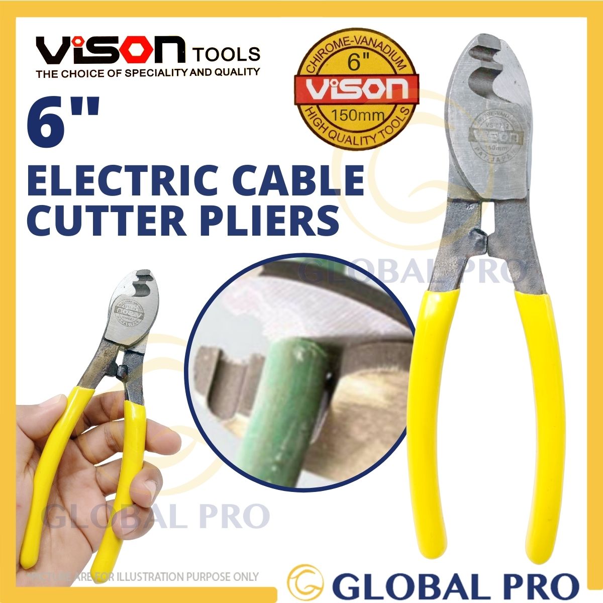 Buy Globalproofficial VISION Tools VS-0722 6” 150mm Electric Cable 