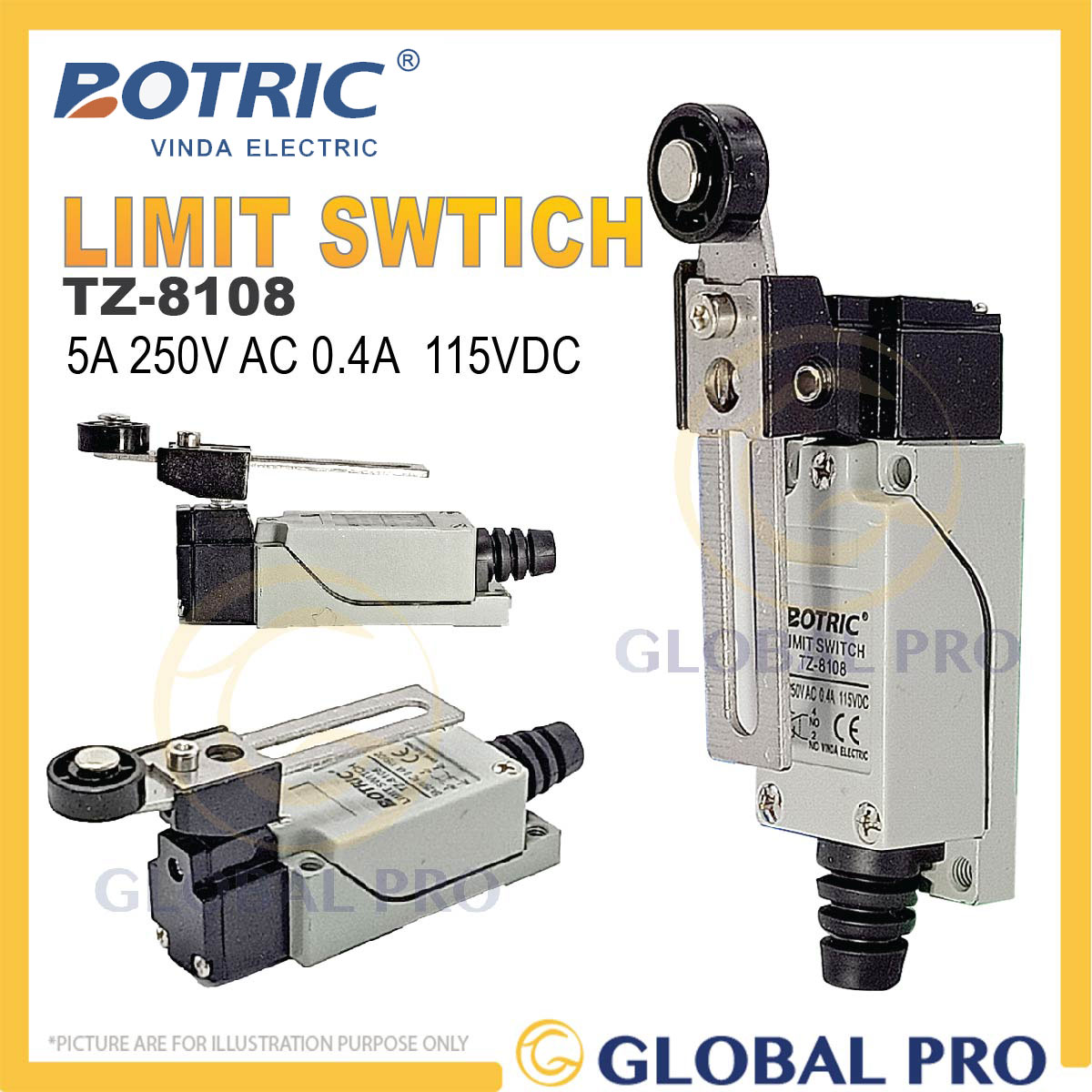 Buy Globalproofficial BOTRIC TZ8108 Limit Switch 5A 250V AC Rotary