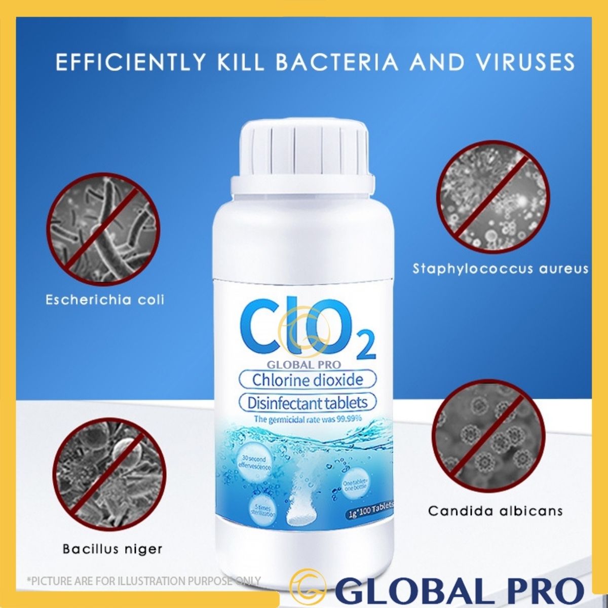 Buy Globalproofficial 100Tablets Clo2 Disinfectant Tablets Chlorine