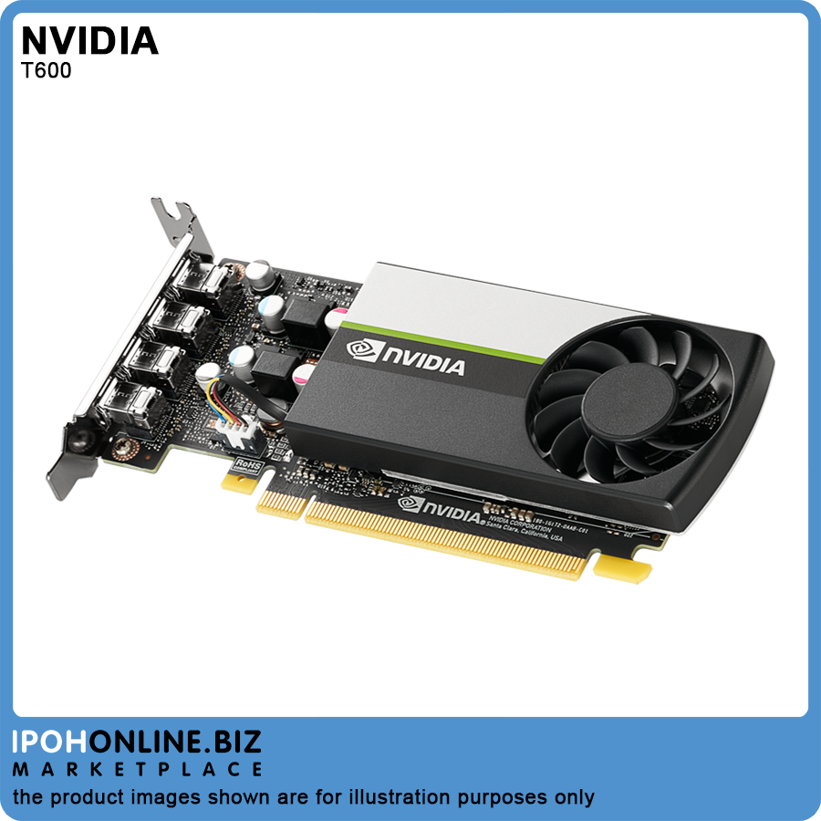 NVIDIA Quadro T600 4GB GDDR6 x mDP Professional Graphics Card