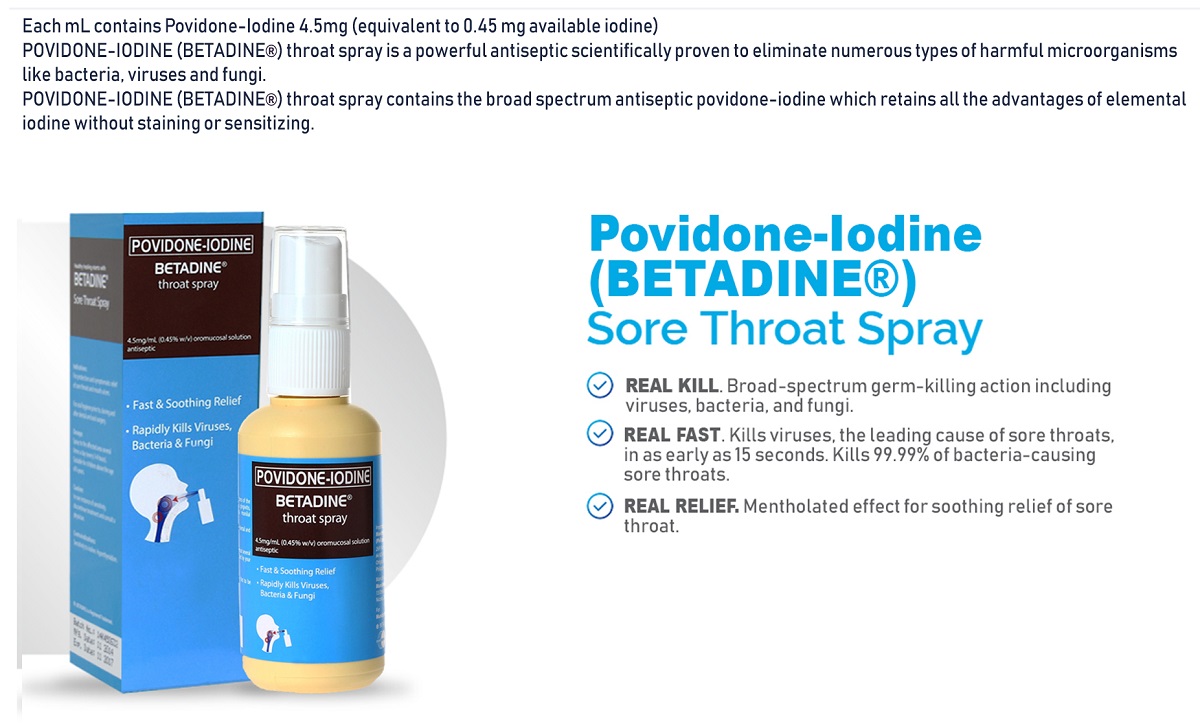 Buy Goodmedickl BETADINE Sore Throat Spray (50ml) Povidone Iodine