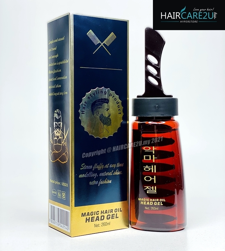 Buy 260ml Korean Hair Oil Head Gel with Pomade Comb eRomman