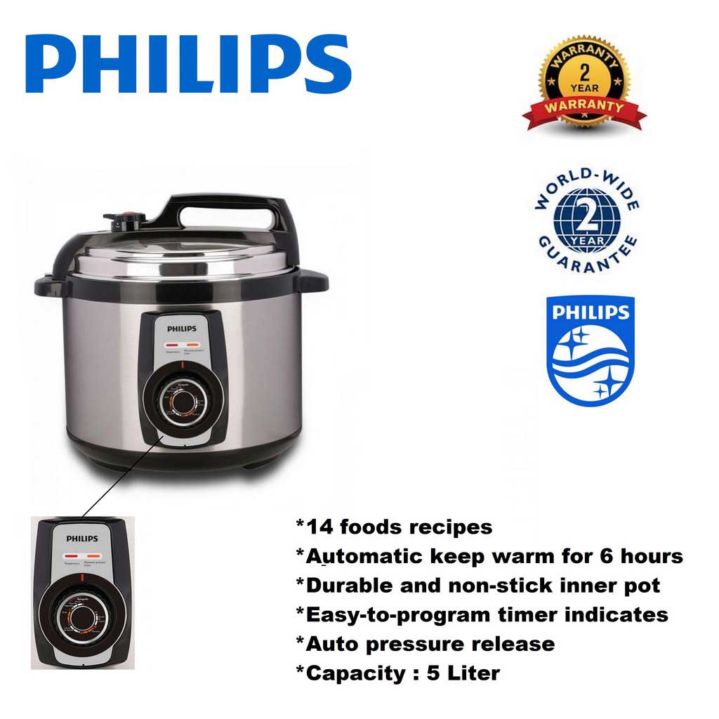 Buy Philips Daily Collection Electric Pressure Cooker5 Liter HD2103