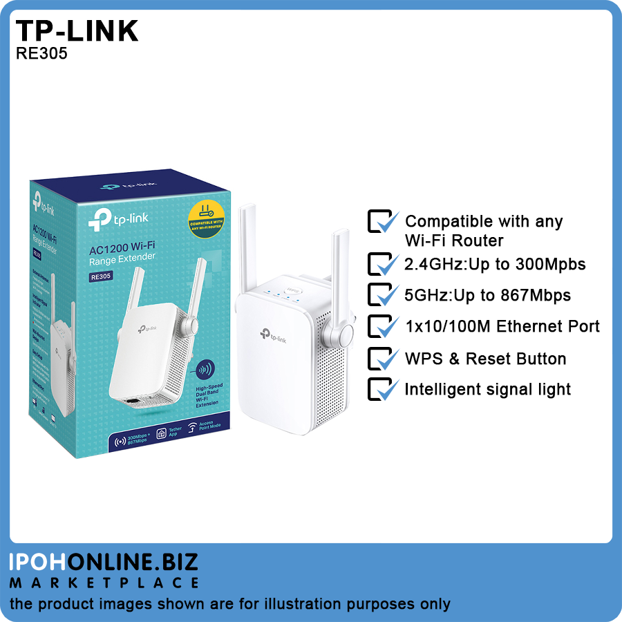 TP Link AC1200 WiFi Range Extender RE305, tp link re305