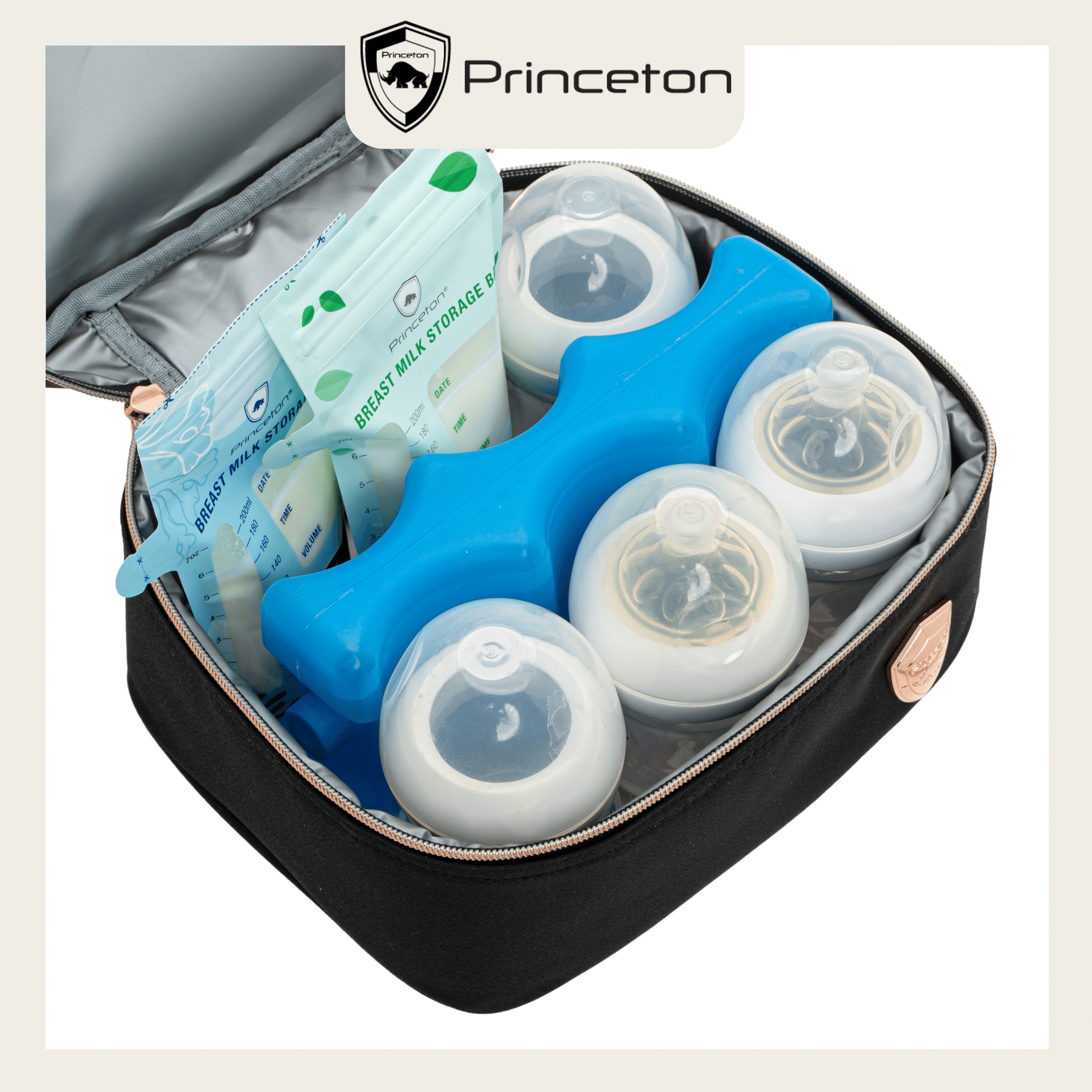 Buy Babyparentinghub Princeton Cooler Bag Single Layer Black With Rose Gold online | eRomman