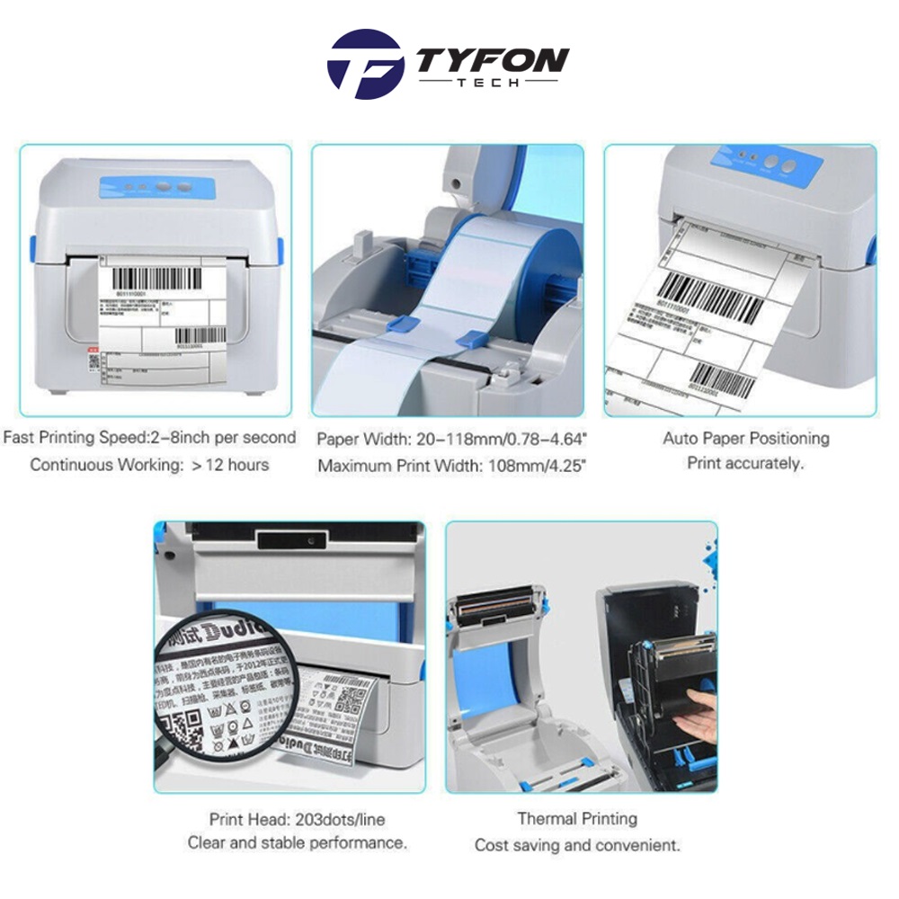 Buy Tyfontech GPrinter GP1324D Thermal Printer Barcode Label