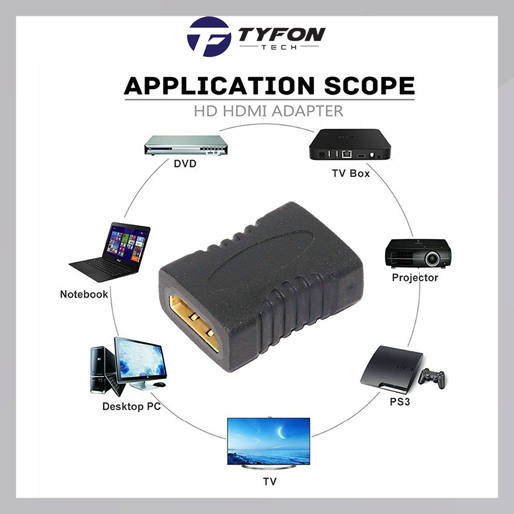 Buy Tyfontech HDMI to HDMI Extender Connector Joiner Female to Female