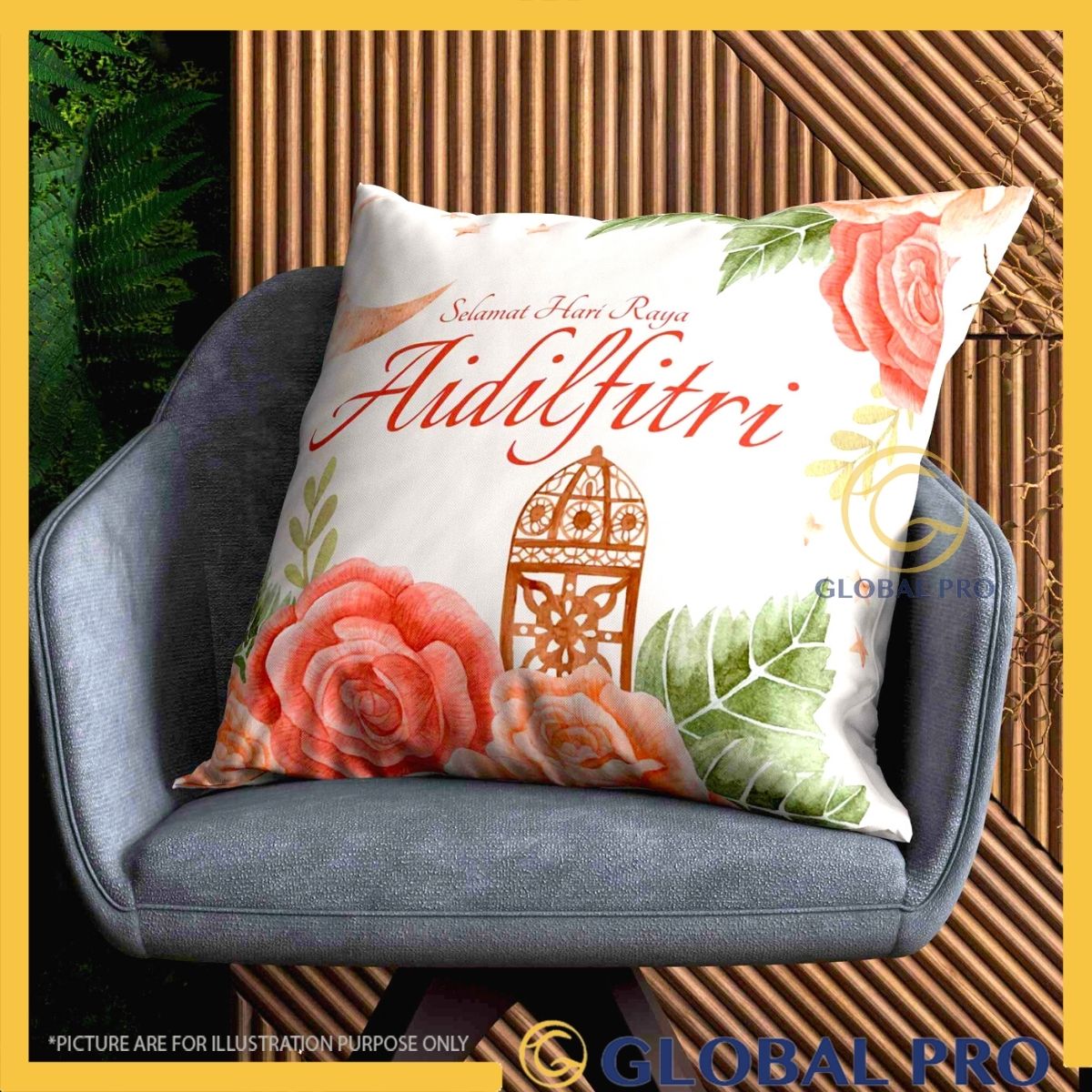 Buy Globalproofficial Sarung Bantal Raya Pillow Case With Zip 45cmx45cm Festive Pattern Cushion Cover Polyester Fiber Pillowcase Single Print online eRomman