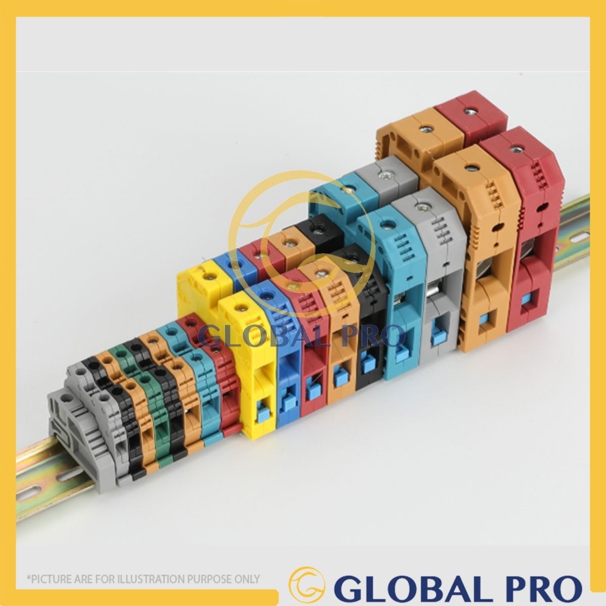 Buy Globalproofficial BOTRIC 4mm / 6mm / 16mm DIN Rail Terminal Block